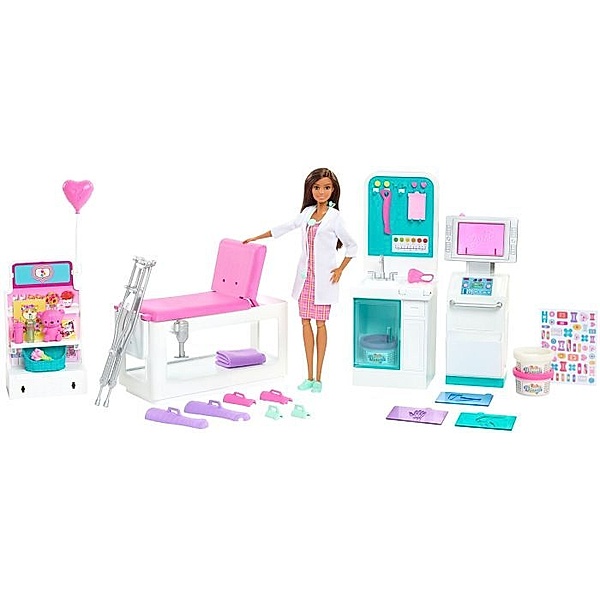 Mattel Barbie Gute Besserung Krankenstation Spielset mit Puppe
