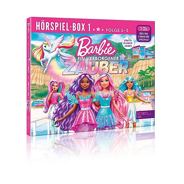 Barbie - Hörspiel-Box mit Blumentütchen.Folge.1-3,3 Audio-CD, Barbie