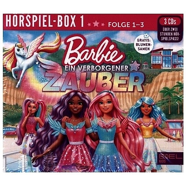 Barbie - Hörspiel-Box mit Blumentütchen.Folge.1-3,3 Audio-CD, Barbie
