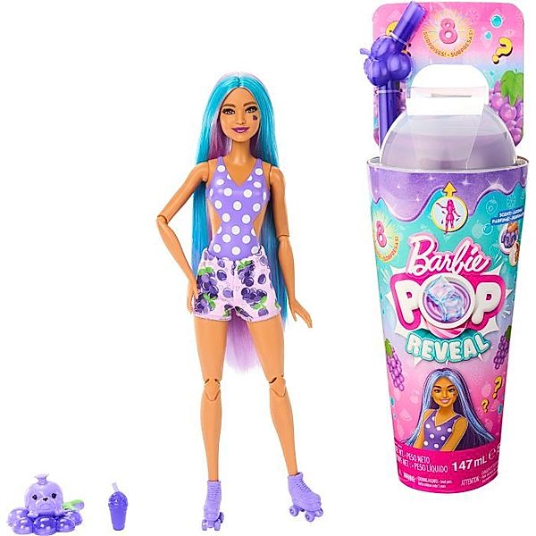 Mattel Barbie Pop! Reveal Barbie Juicy Fruits Serie - Traubensaft