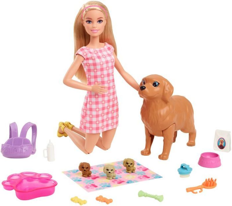 Barbie Puppe blond und mit kaufen Welpen Hund