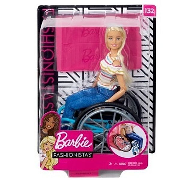 Barbie Rollstuhl und Puppe (blond)