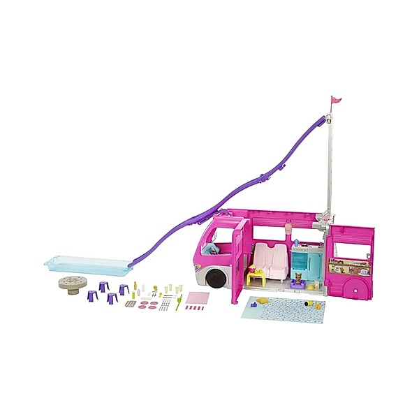Mattel Barbie Super Abenteuer-Camper mit Zubehör