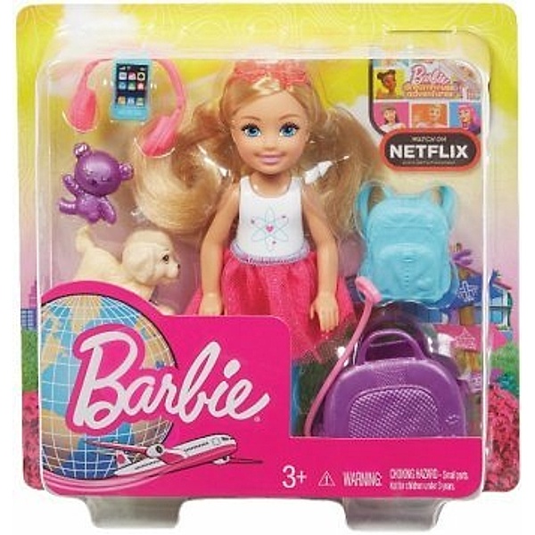 Barbie Travel Chelsea Puppe und Zubehör