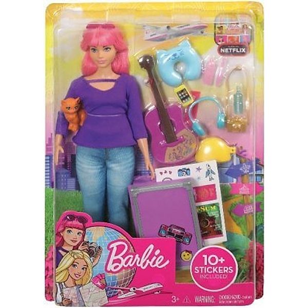 Barbie Travel Puppe (pink) und Zubehör