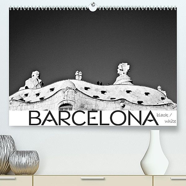 BARCELONA [black/white] (Premium, hochwertiger DIN A2 Wandkalender 2023, Kunstdruck in Hochglanz), D.S photography [Daniel Slusarcik]