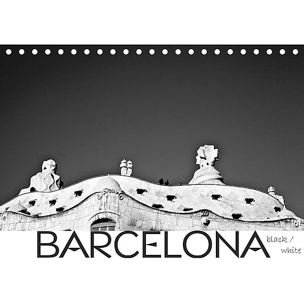 BARCELONA [black/white] (Tischkalender 2020 DIN A5 quer), Daniel Slusarcik