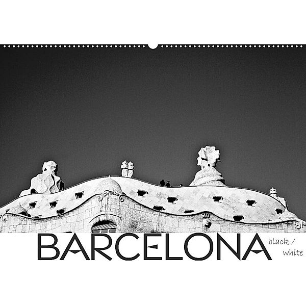 BARCELONA [black/white] (Wandkalender 2023 DIN A2 quer), D.S photography [Daniel Slusarcik]