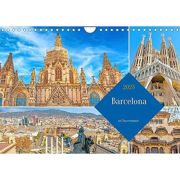 Barcelona - ein Traumreiseziel (Wandkalender 2023 DIN A4 quer), Nina Schwarze
