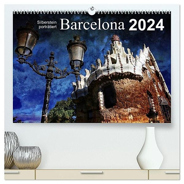 Barcelona (hochwertiger Premium Wandkalender 2024 DIN A2 quer), Kunstdruck in Hochglanz, Reiner Silberstein
