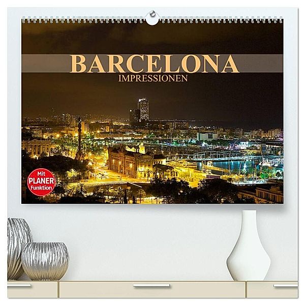 Barcelona Impressionen (hochwertiger Premium Wandkalender 2025 DIN A2 quer), Kunstdruck in Hochglanz, Calvendo, Dirk Meutzner