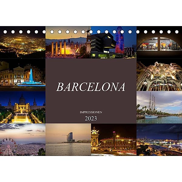 Barcelona Impressionen (Tischkalender 2023 DIN A5 quer), Dirk Meutzner