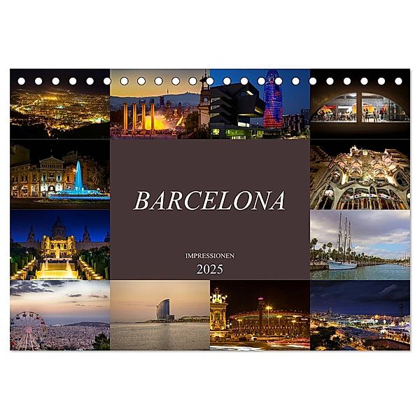 Barcelona Impressionen (Tischkalender 2025 DIN A5 quer), CALVENDO Monatskalender, Calvendo, Dirk Meutzner