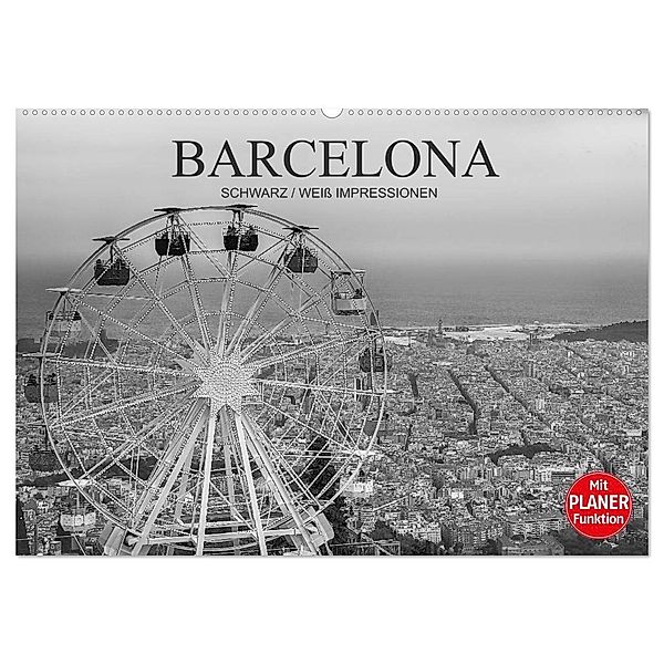Barcelona Schwarz / Weiß Impressionen (Wandkalender 2024 DIN A2 quer), CALVENDO Monatskalender, Dirk Meutzner