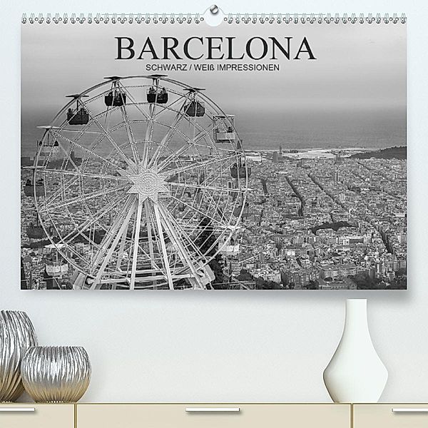 Barcelona Schwarz / Weiß Impressionen(Premium, hochwertiger DIN A2 Wandkalender 2020, Kunstdruck in Hochglanz), Dirk Meutzner