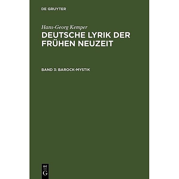 Barock-Mystik, Hans-Georg Kemper