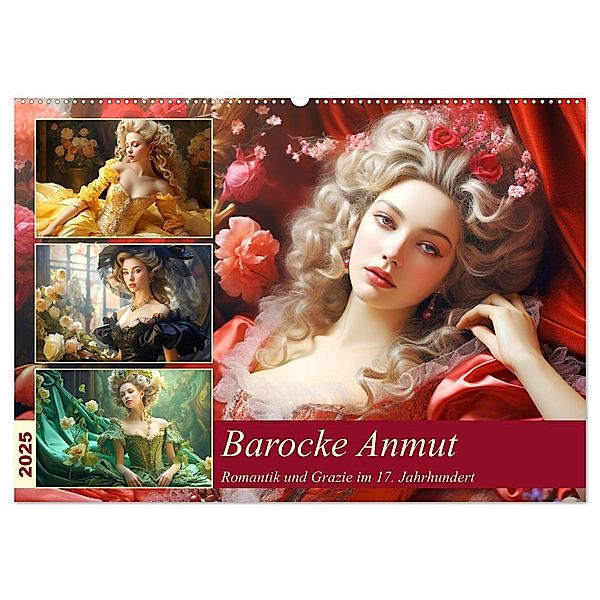 Barocke Anmut. Romantik und Grazie im 17. Jahrhundert (Wandkalender 2025 DIN A2 quer), CALVENDO Monatskalender, Calvendo, Rose Hurley