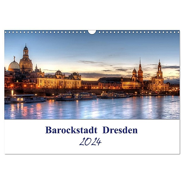 Barockstadt Dresden (Wandkalender 2024 DIN A3 quer), CALVENDO Monatskalender, Steffen Gierok ; Magic Artist Design
