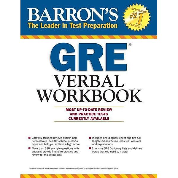 BARRON GRE VERBAL WORKBK 3RD /, Philip Geer Ed M.