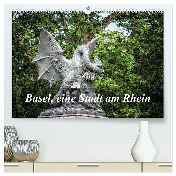 Basel, eine Stadt am Rhein (hochwertiger Premium Wandkalender 2024 DIN A2 quer), Kunstdruck in Hochglanz, Alain Gaymard