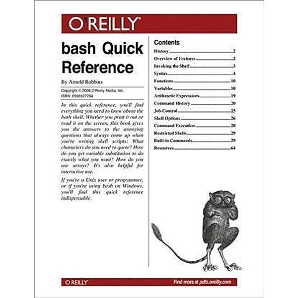 bash Quick Reference, Arnold Robbins