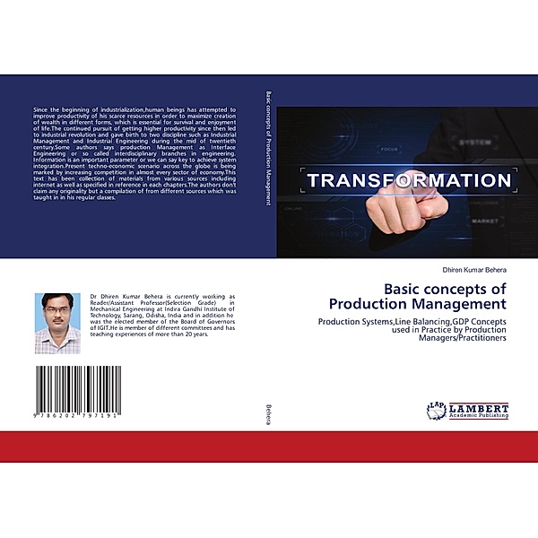 Basic concepts of Production Management, Dhiren Kumar Behera