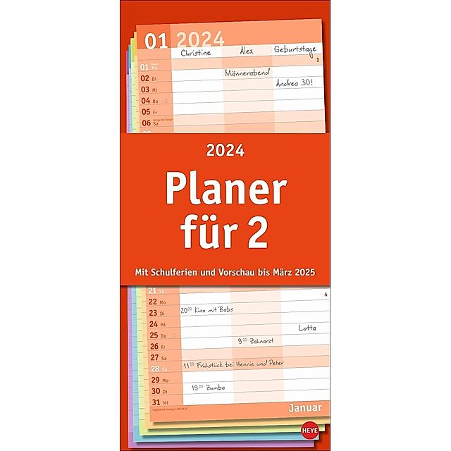 Basic Planer für zwei 2024 - Kalender bei Weltbild.ch bestellen