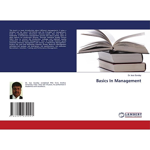 Basics In Management, Dr. Isac Gunday