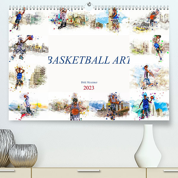 Basketball Art (Premium, hochwertiger DIN A2 Wandkalender 2023, Kunstdruck in Hochglanz), Dirk Meutzner