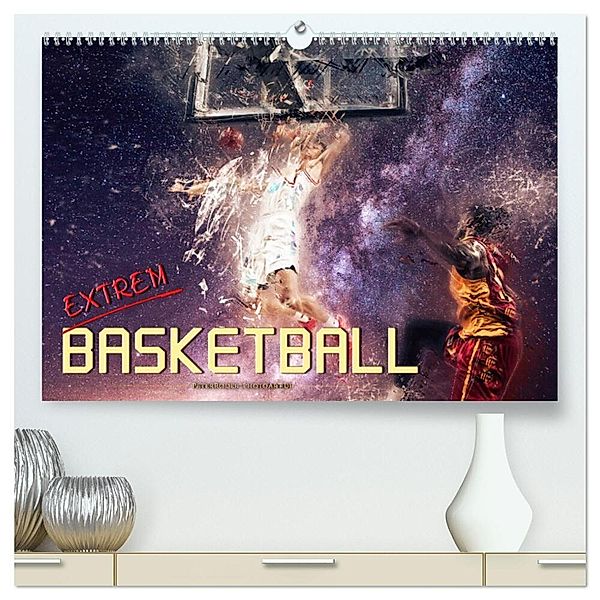 Basketball extrem (hochwertiger Premium Wandkalender 2024 DIN A2 quer), Kunstdruck in Hochglanz, Peter Roder