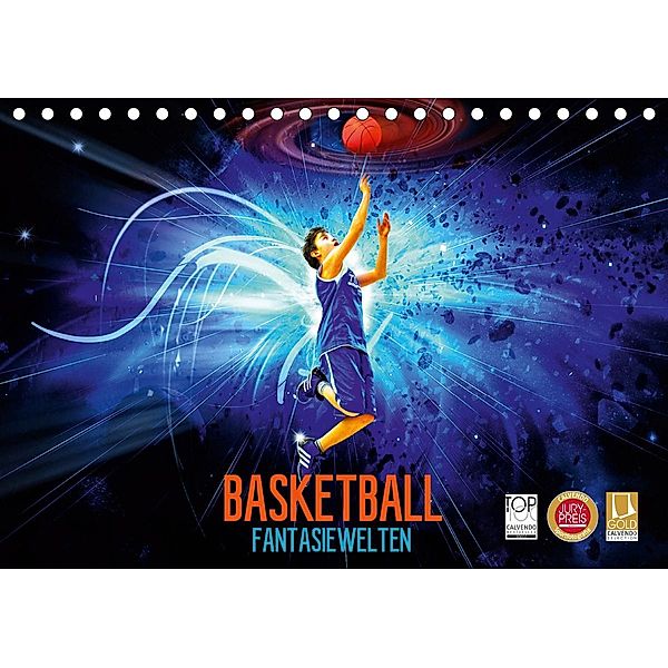 Basketball Fantasiewelten (Tischkalender 2021 DIN A5 quer), Dirk Meutzner