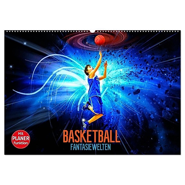 Basketball Fantasiewelten (Wandkalender 2024 DIN A2 quer), CALVENDO Monatskalender, Dirk Meutzner