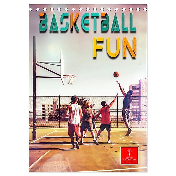 Basketball Fun (Tischkalender 2024 DIN A5 hoch), CALVENDO Monatskalender, Peter Roder