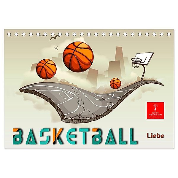 Basketball Liebe (Tischkalender 2024 DIN A5 quer), CALVENDO Monatskalender, Peter Roder