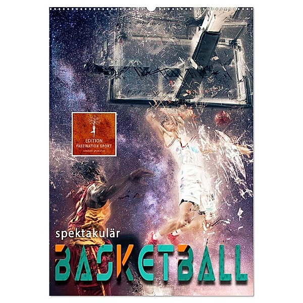 Basketball spektakulär (Wandkalender 2024 DIN A2 hoch), CALVENDO Monatskalender, Peter Roder