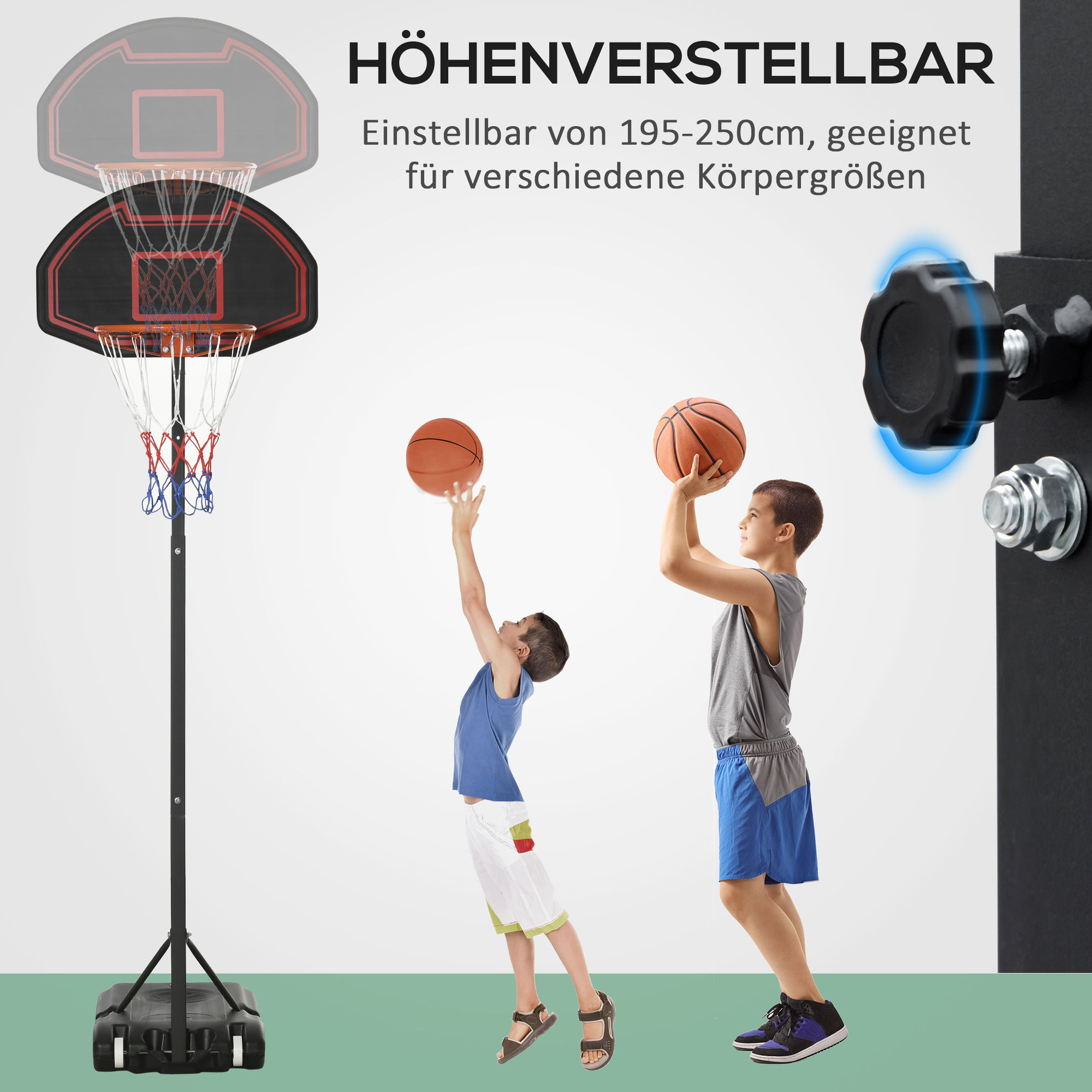 Basketballkorb-Ständer mit Rollen schwarz Farbe: schwarz | Weltbild.de