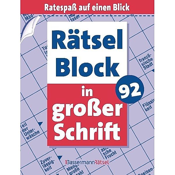 Bassermann Rätsel / Rätselblock in großer Schrift.Bd.92, Eberhard Krüger