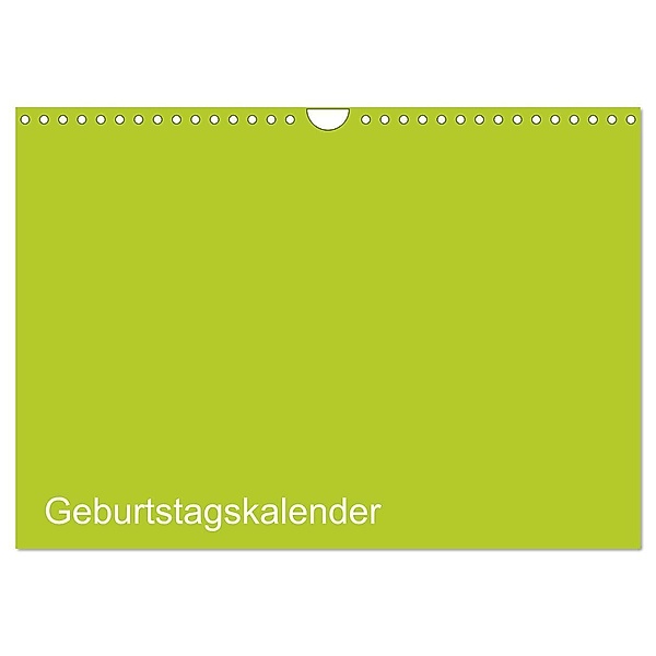 Bastel-Geburtstagskalender grün / Geburtstagskalender (Wandkalender 2024 DIN A4 quer), CALVENDO Monatskalender, Kreativ ist gut