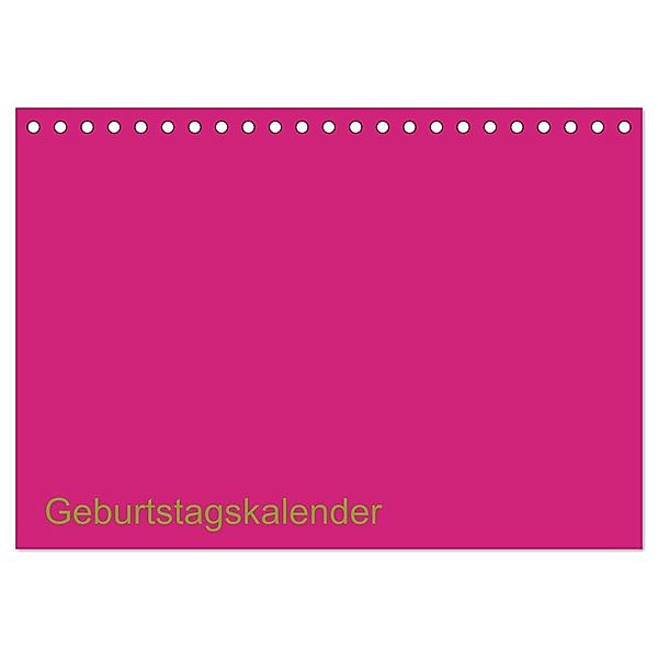 Bastel-Geburtstagskalender pink / Geburtstagskalender (Tischkalender 2024 DIN A5 quer), CALVENDO Monatskalender, Kreativ ist gut