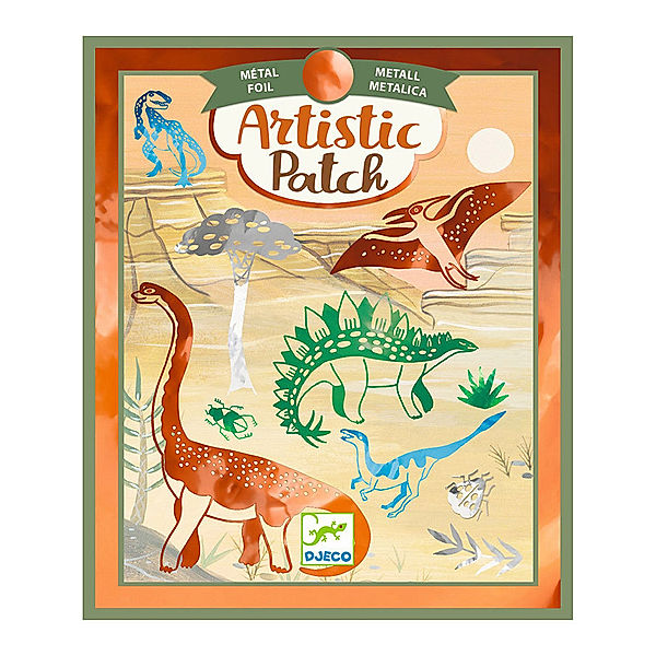 Djeco Bastel-Set ARTISTIC PATCH – DINOSAURIER in bunt