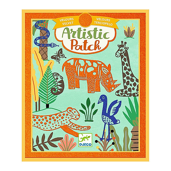 Djeco Bastel-Set ARTISTIC PATCH – WILDE TIERE in bunt