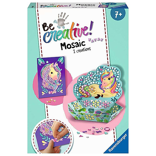 Ravensburger Verlag Bastel-Set BE CREATIVE!  MOSAIC UNICORNS in bunt