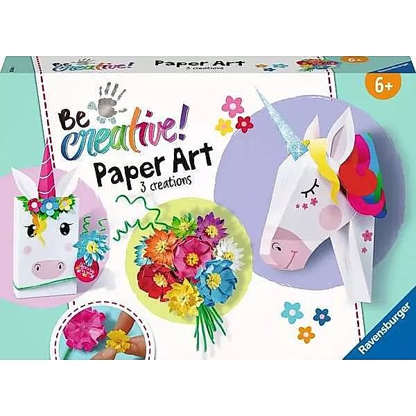 Ravensburger Verlag Bastel-Set BE CREATIVE! - PAPER ART UNICORN in bunt