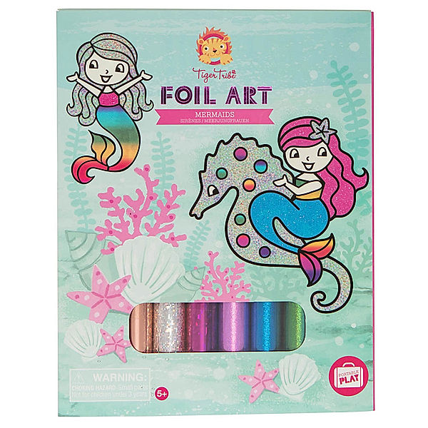 Tiger Tribe Bastel-Set FOIL ART  MERMAIDS 13-teilig