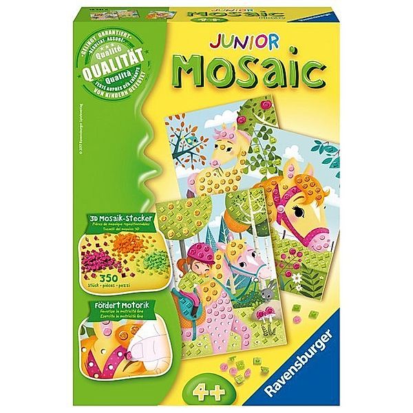 Ravensburger Verlag Bastel-Set JUNIOR MOSAIC HORSES in bunt