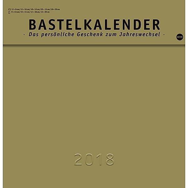 Bastelkalender 2018 gold groß 2018