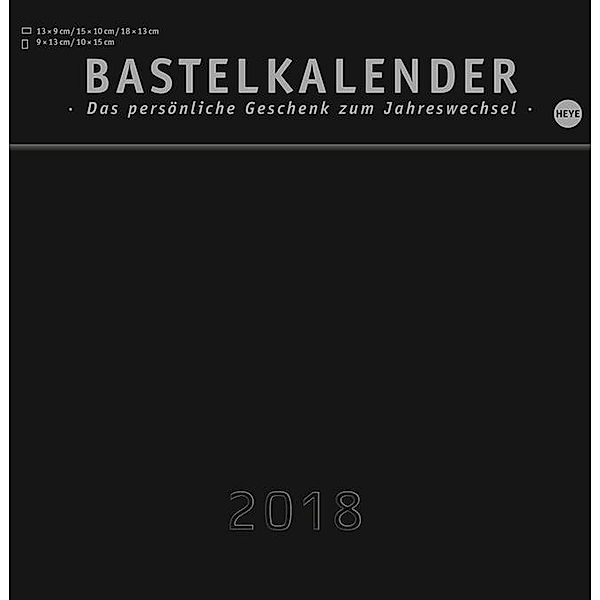 Bastelkalender 2018 schwarz mittel 2018