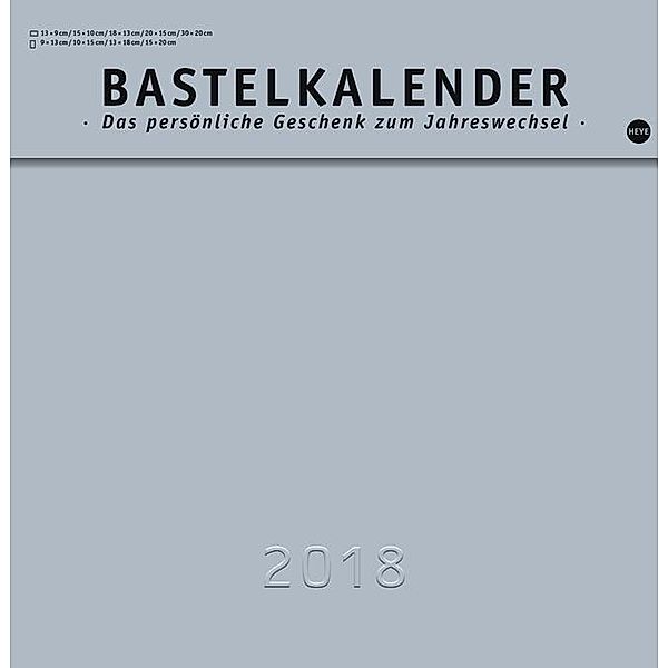 Bastelkalender 2018 silber groß 2018