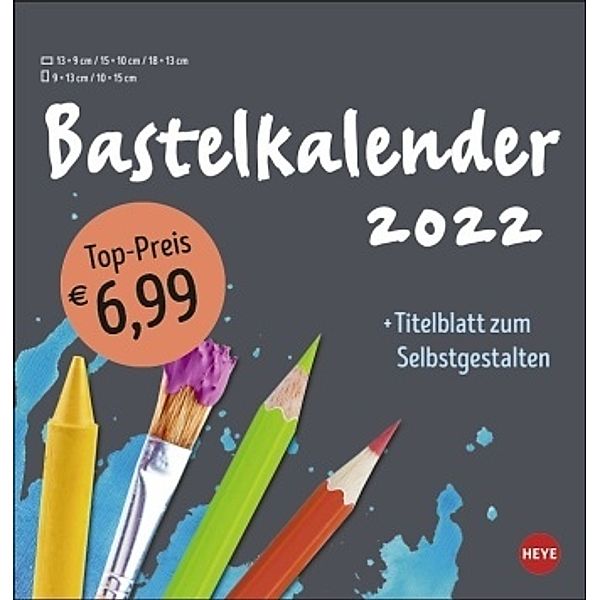 Bastelkalender anthrazit mittel 2022