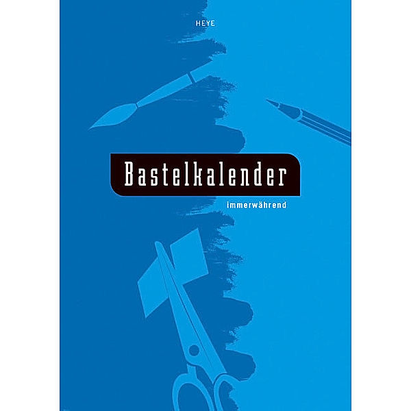 Bastelkalender, blau (schwarz mit blauem Deckbl.) (30 x 21 cm)